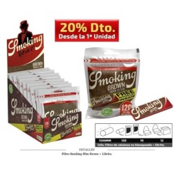FILTRO SMOKING SLIM BROWN 6MM + LIBRITO 10X120 UDS