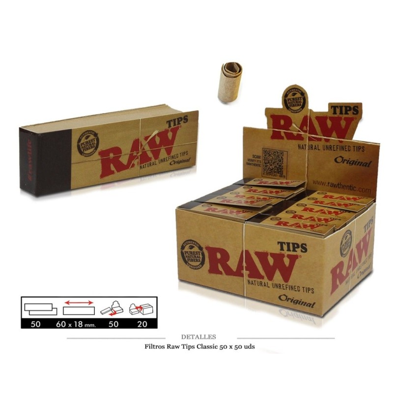 FILTRO RAW TIPS CLASSIC 50X50 UDS