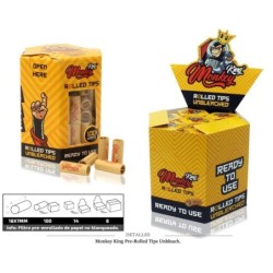 FILTRO MONKEY KING PRE-ROLLED TIPS UNBL 14X100 UDS