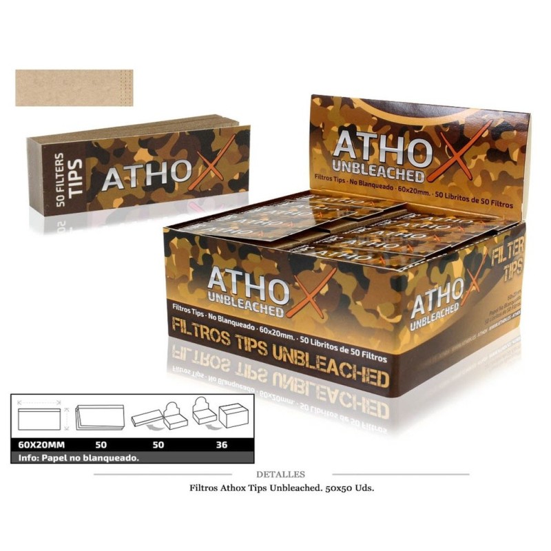 FILTRO ATHOX TIPS UNBLEACHED 50X50 UDS