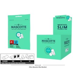 FILTRO MASCOTTE SLIM 6MM MENTHOL 10X120 UDS