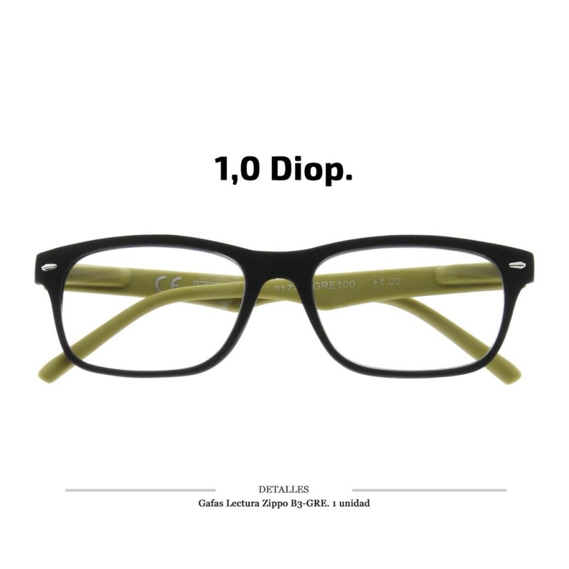 GAFAS LECTURA ZIPPO B3 GRE 1,0 DIOP. 1 UD