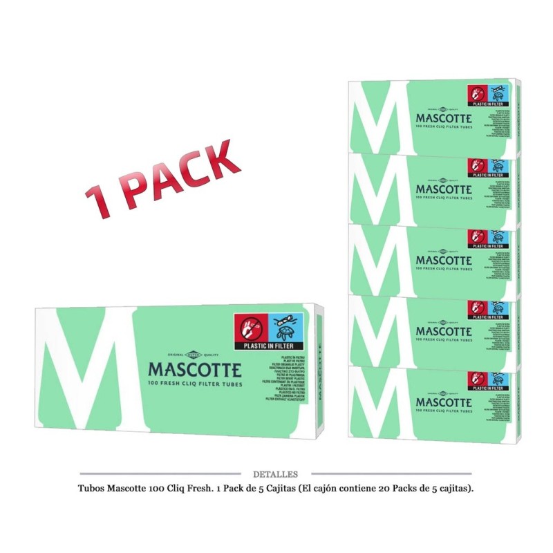 TUBOS MASCOTTE 100 CLIQ FRESH 5X100 1 PACK