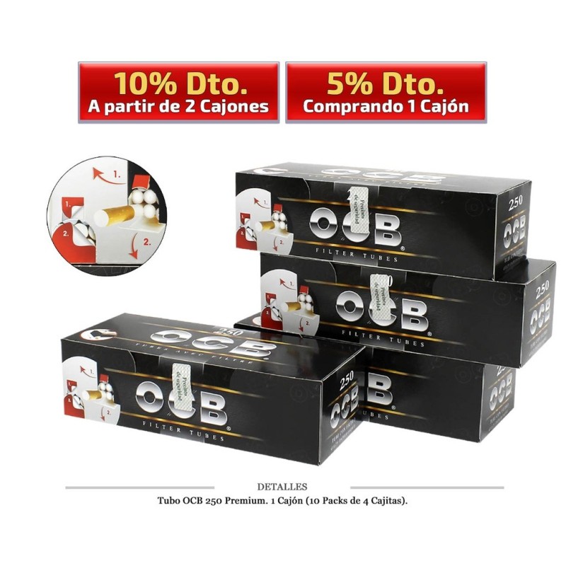 TUBOS OCB 250 PREMIUM 4x250 10 PACKS
