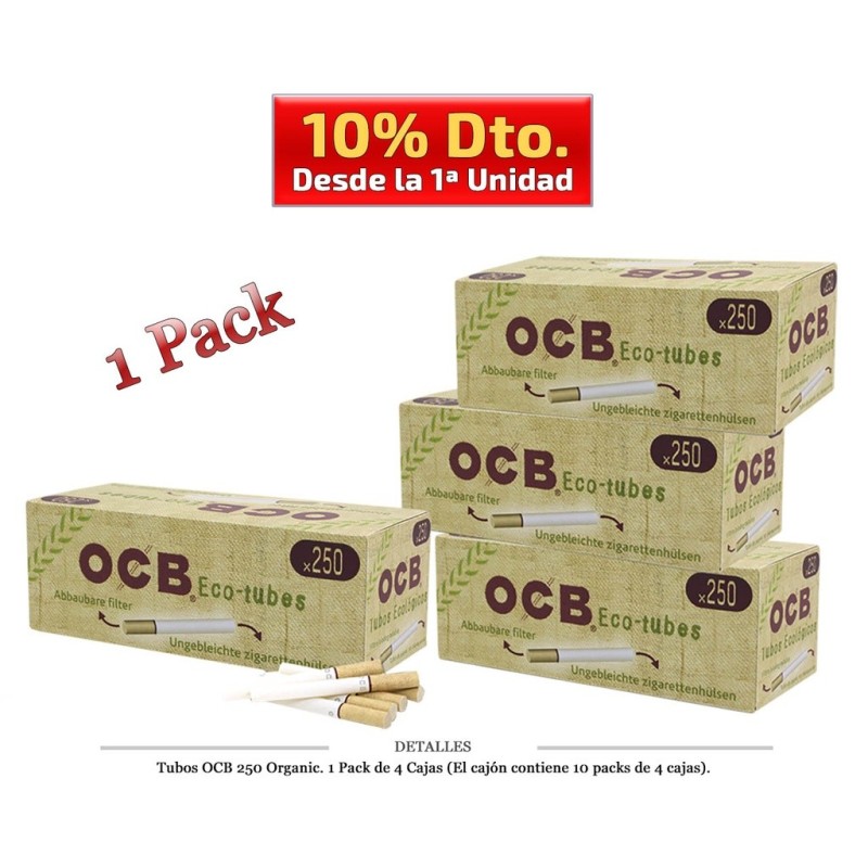 TUBOS OCB 250 ORGANIC 4X250 1 PACK