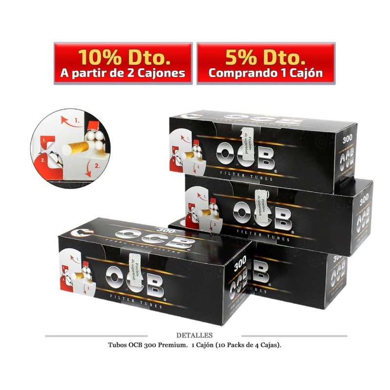 TUBOS OCB 300 PREMIUM 4X300 10 PACKS