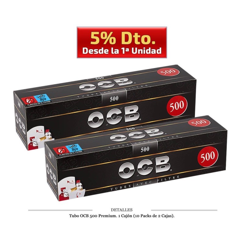 TUBOS OCB 500 PREMIUM 2X500 10 PACKS