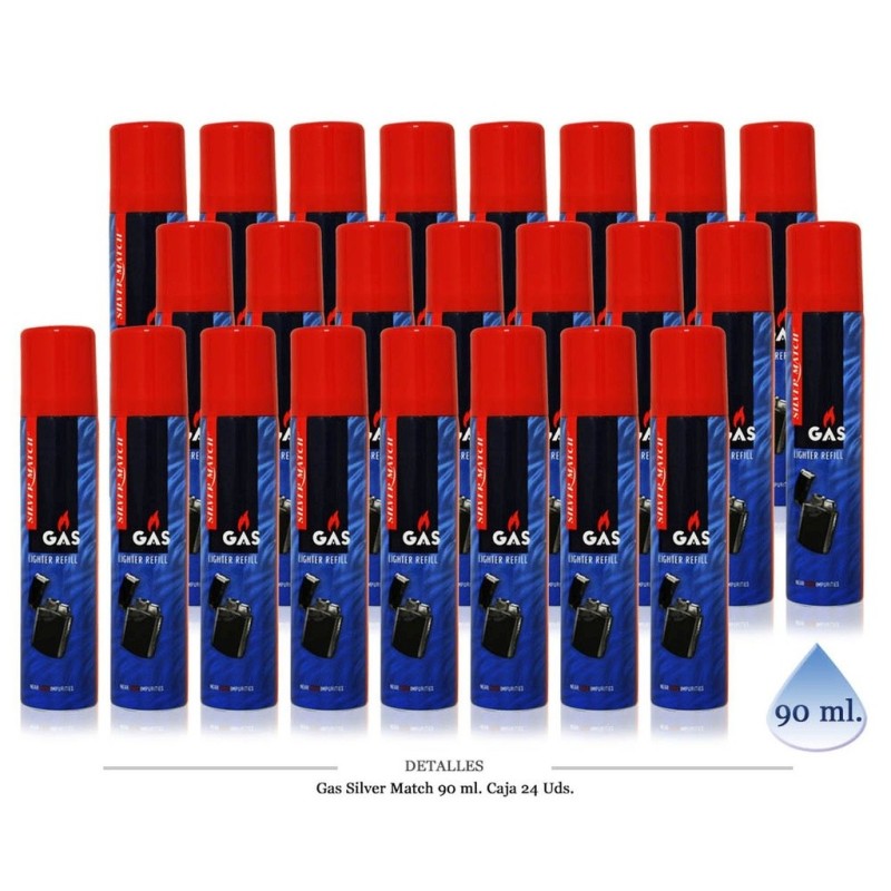 GAS SILVER MATCH PREMIUM 90 ML 24 UDS