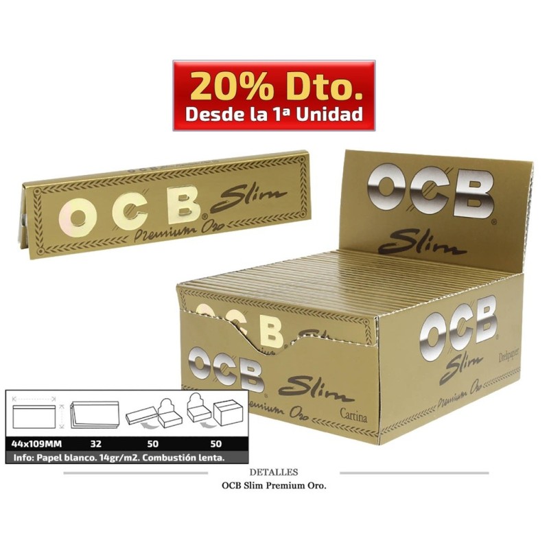 OCB SLIM GOLD 50 UDS