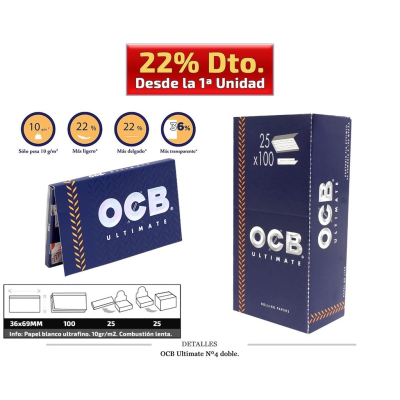 OCB DOBLE Número4 ULTIMATE 25 UDS