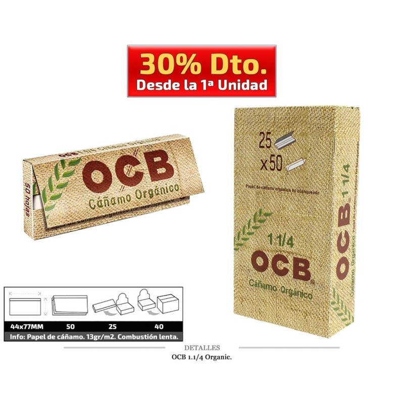 OCB 1.1/4 ORGANIC 25 UDS