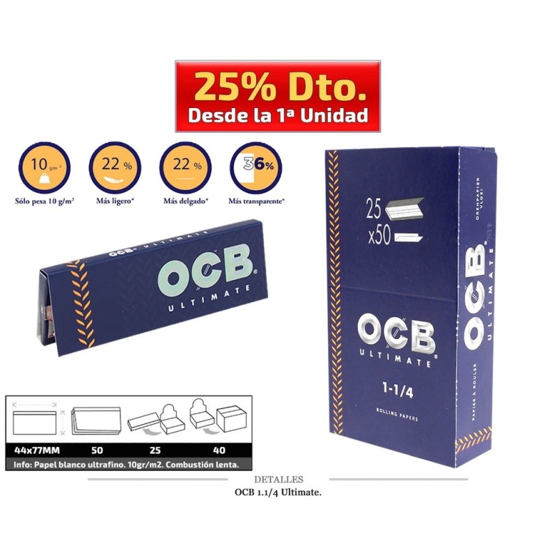 OCB 1.1/4 ULTIMATE 25 UDS