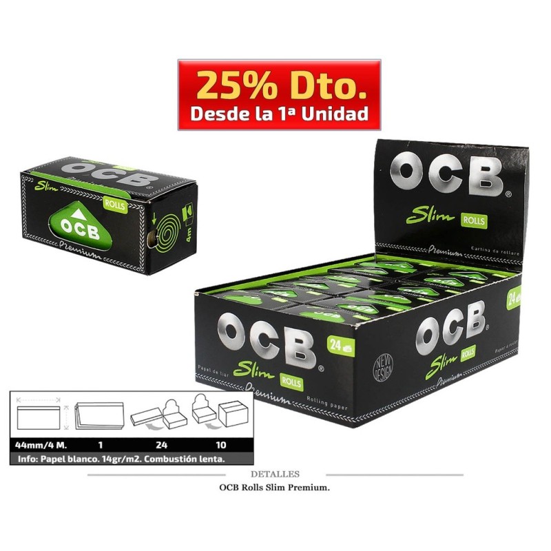 OCB ROLLS SLIM PREMIUM 24 UDS