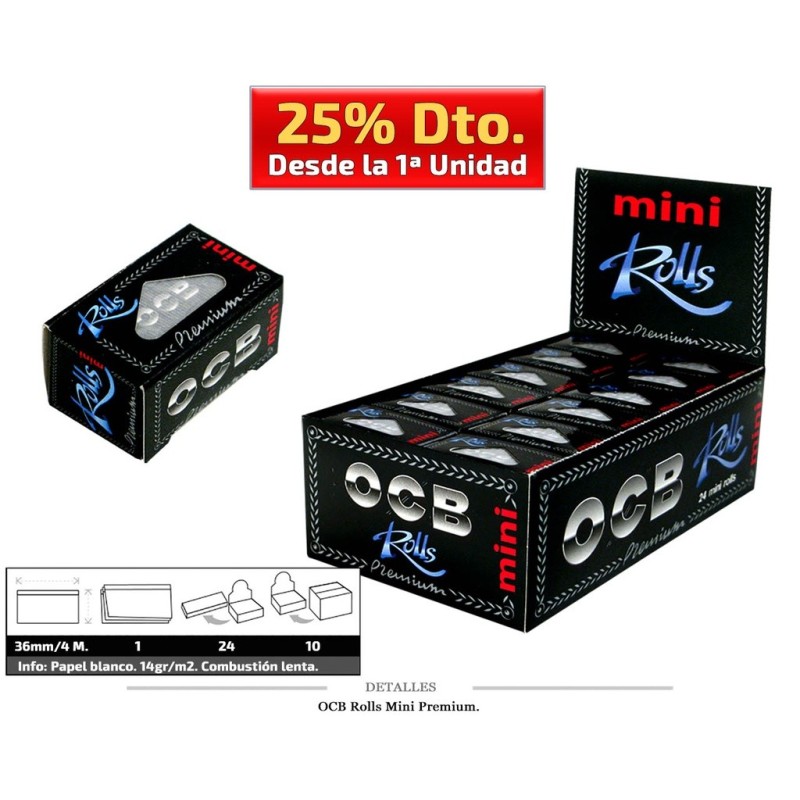 OCB ROLLS MINI PREMIUM 24 UDS