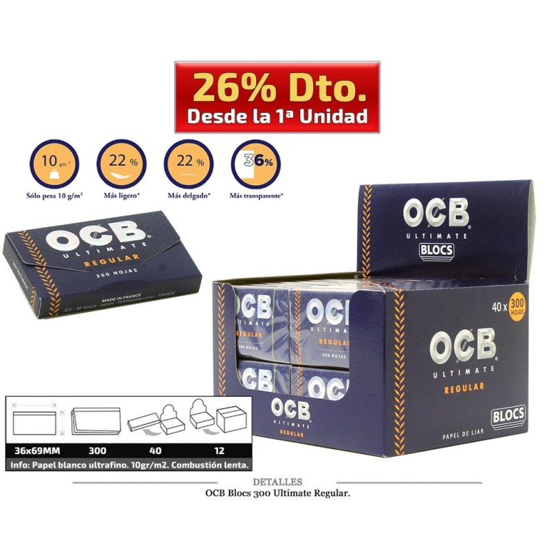 OCB BLOCS 300 70MM ULTIMATE 40 UDS
