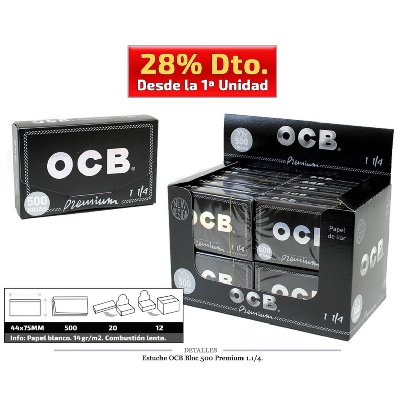 OCB BLOCS 500 1.1/4 PREMIUM 20 UDS