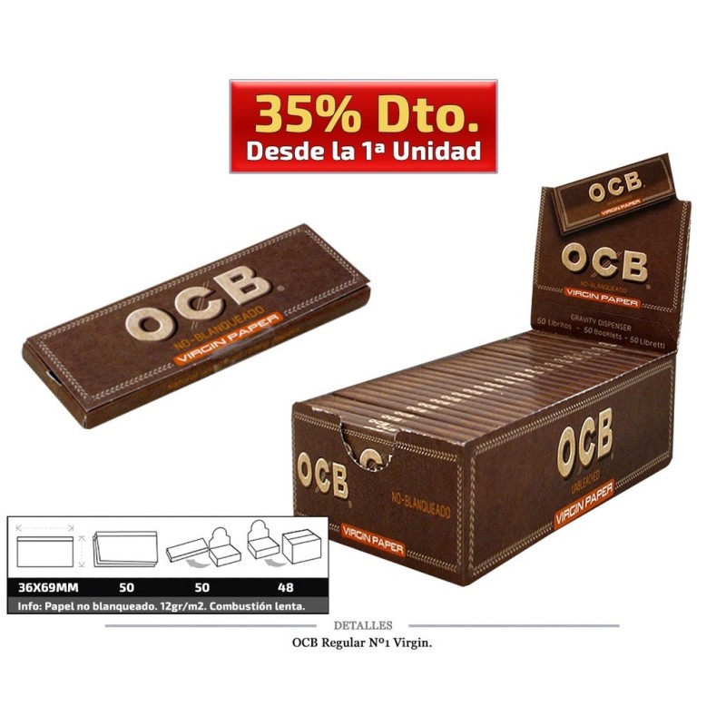 OCB REGULAR Número1 VIRGIN 50 UDS