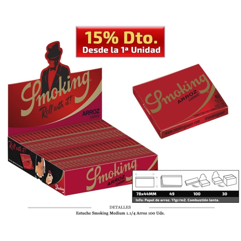 SMOKING MEDIUM 1. 1/4 ARROZ 100 UDS