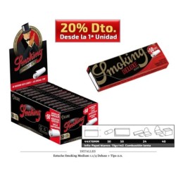 SMOKING MEDIUM 1.1/4 DELUXE + TIPS 24 UD