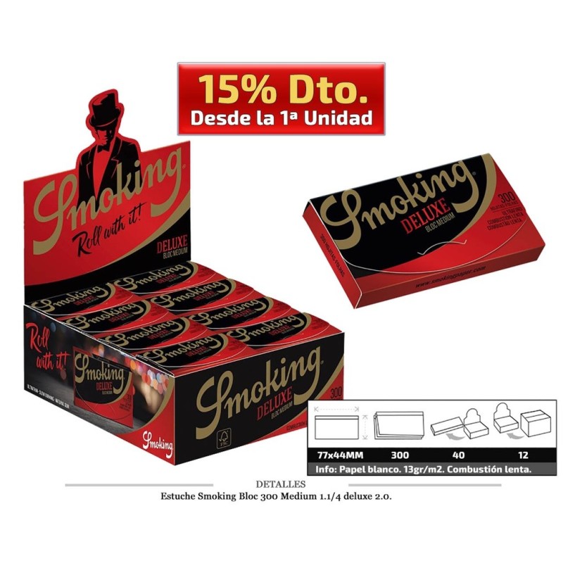 SMOKING BLOC 300 MEDIUM 1.1/4 DELUXE2.0. 40 U
