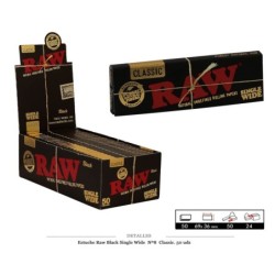 RAW BLACK SINGLE WIDE Número8 CLASSIC 50 UDS