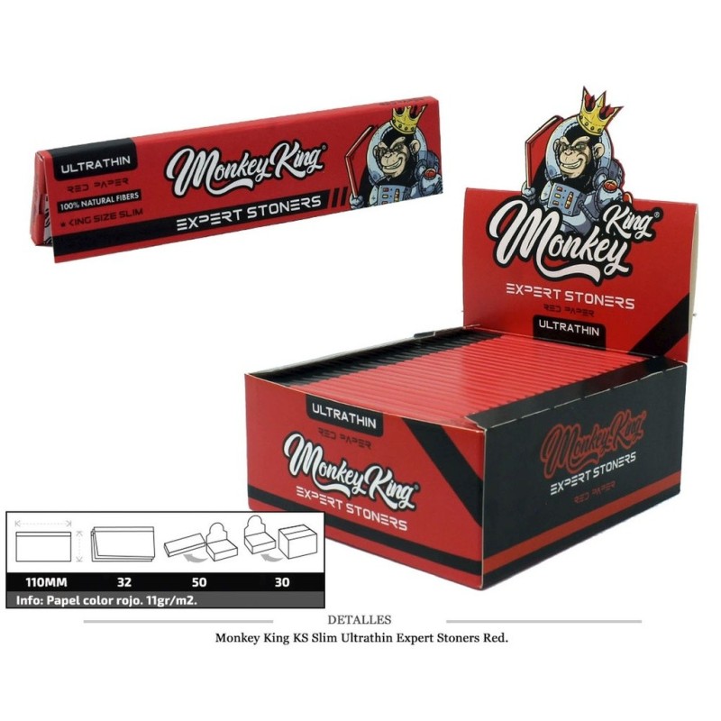 MONKEY KING KS SLIM EXPERT STONERS RED 50 UDS