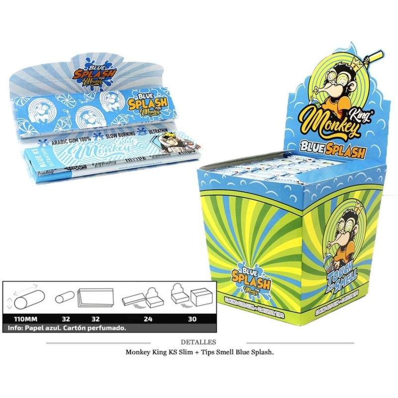 MONKEY KING KS SLIM+TIPS SMELL BLUE SPLASH 24 UDS