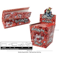 MONKEY KING KS SLIM+TIPS SMELL RED LOLLY POP 24 UDS