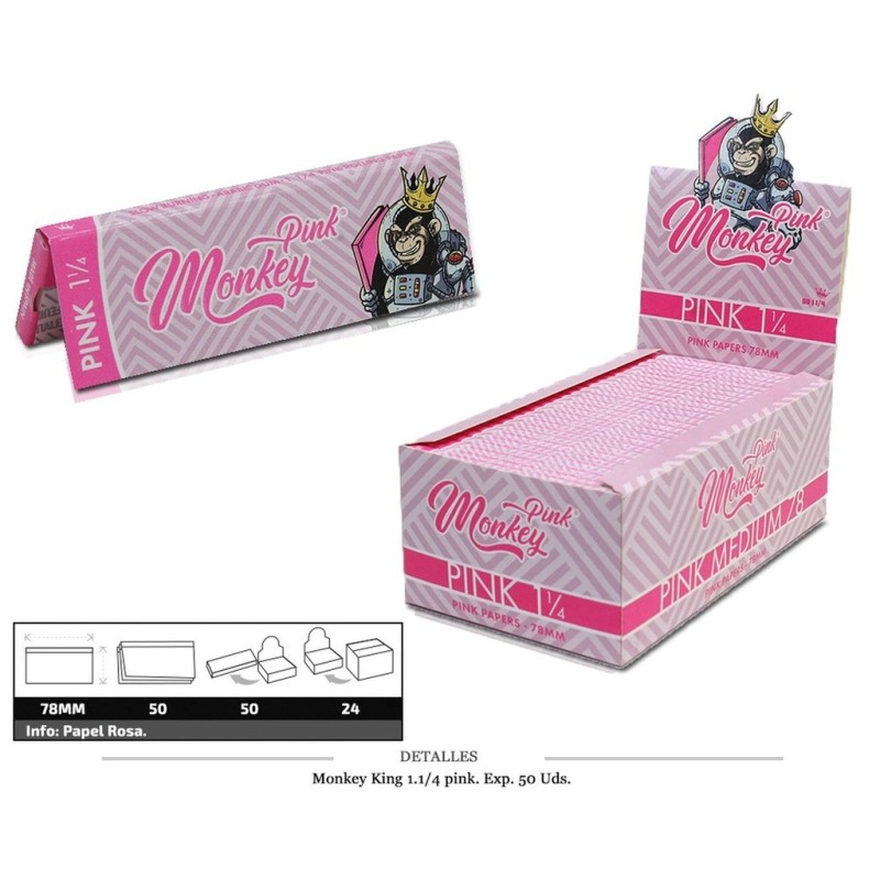 MONKEY KING 1.1/4 PINK 50 UDS