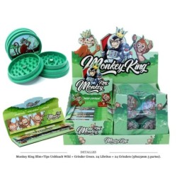 MONKEY KING KS SLIM+TIPS UNBLEACH + GRINDER WILD 24 UDS