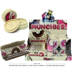 MUNCHIES KS SLIM+TIPS UNBLEACH + GRINDER 12 UDS