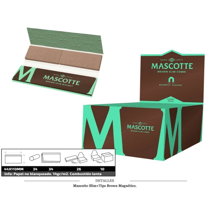 MASCOTTE SLIM+TIPS BROWN MAGNETICO 26 UDS