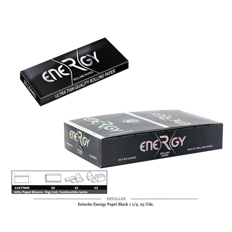 ENERGY PAPEL BLACK 1.1/4 25 UDS