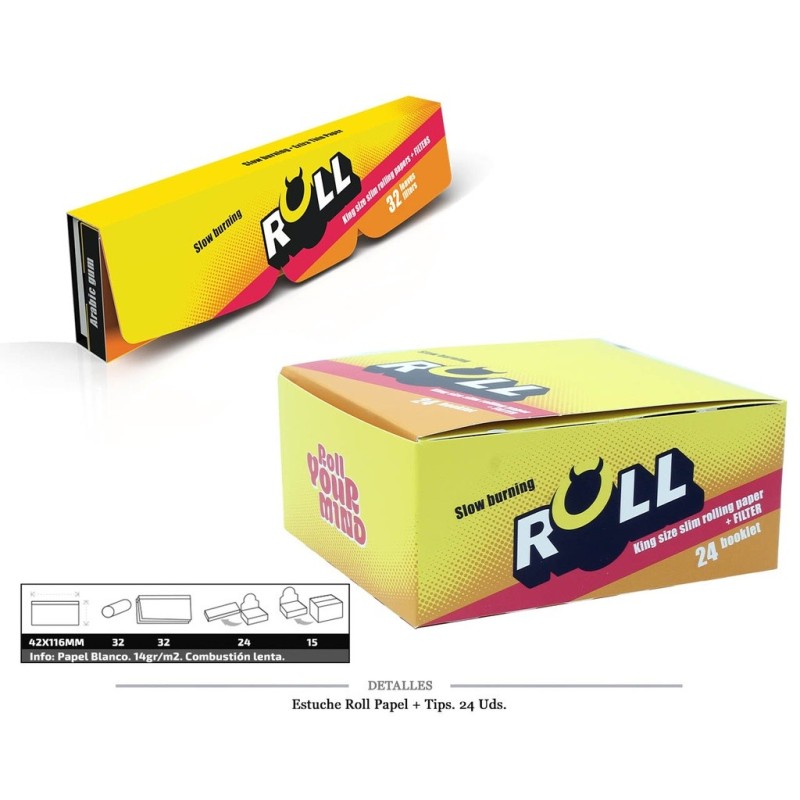 ROLL PAPEL KS SLIM+TIPS 24 UDS