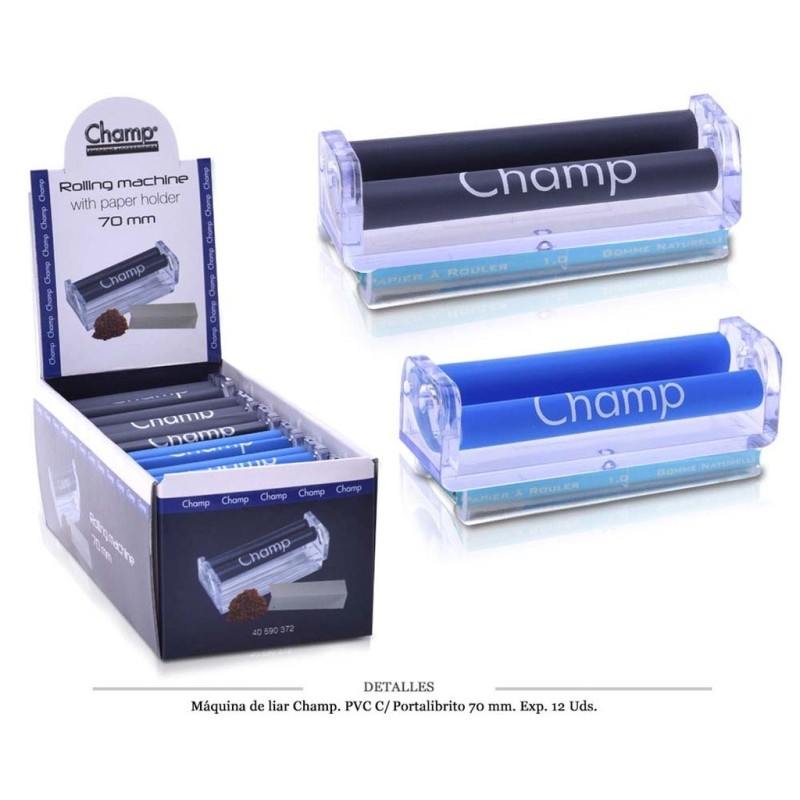 MAQ LIAR CHAMP PVC C/PORTALIBRITO 70 MM 12 UDS