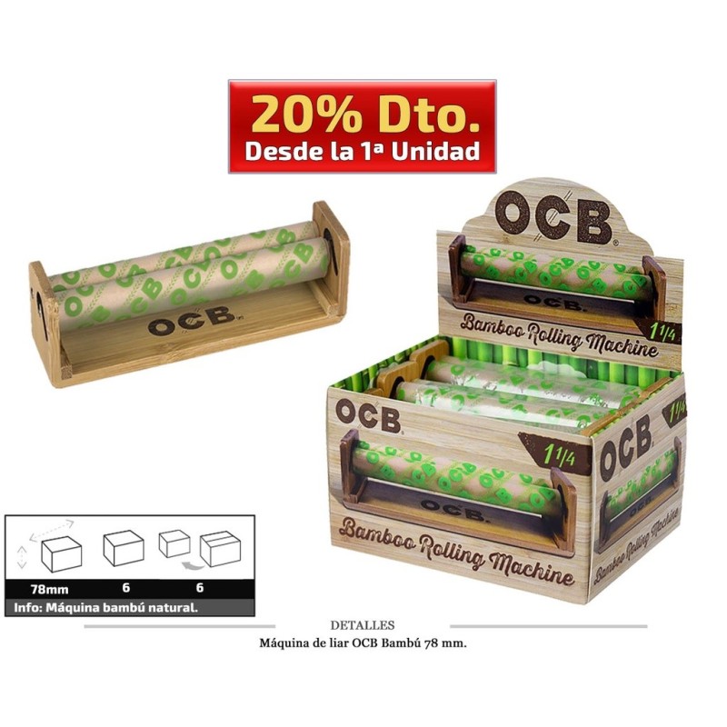 MAQ LIAR OCB BAMBU 78 MM 6 UDS