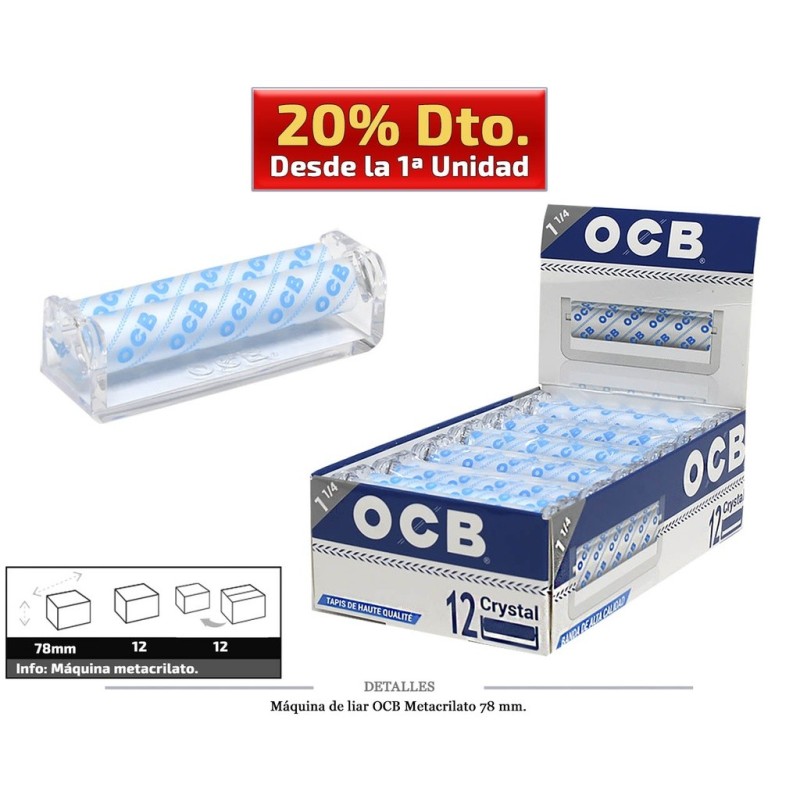 MAQ LIAR OCB METACRILATO 78 MM 12 UDS