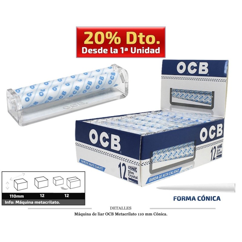 MAQ LIAR OCB METACRILATO CONICA 110 MM 12 UDS