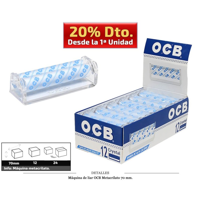 MAQ LIAR OCB METACRILATO 70 MM 12 UDS