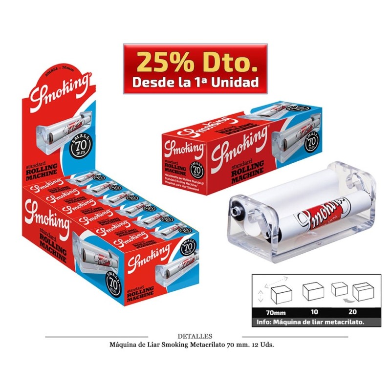 MAQ LIAR SMOKING METACRILATO 70MM 12 UDS