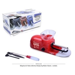 MAQ TUBO ELEC. CHAMP CIG MAKER CLASSIC RED 1 UD