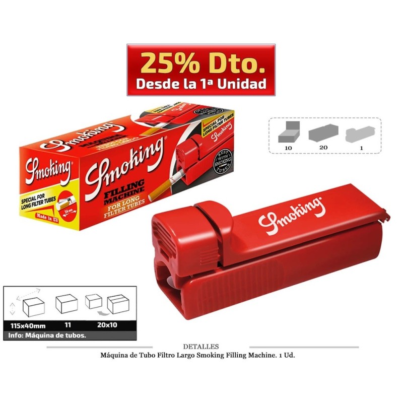 MAQ. TUBO SMOKING TUBE LONG FILLING MACHINE 1 UD