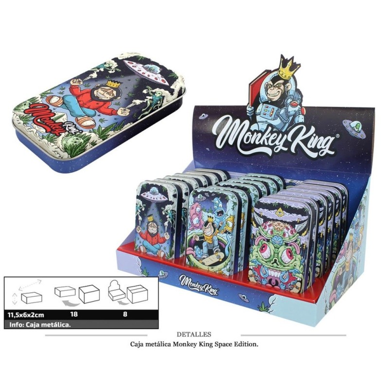 CAJA METALICA MONKEY KING SPACE 18 UDS