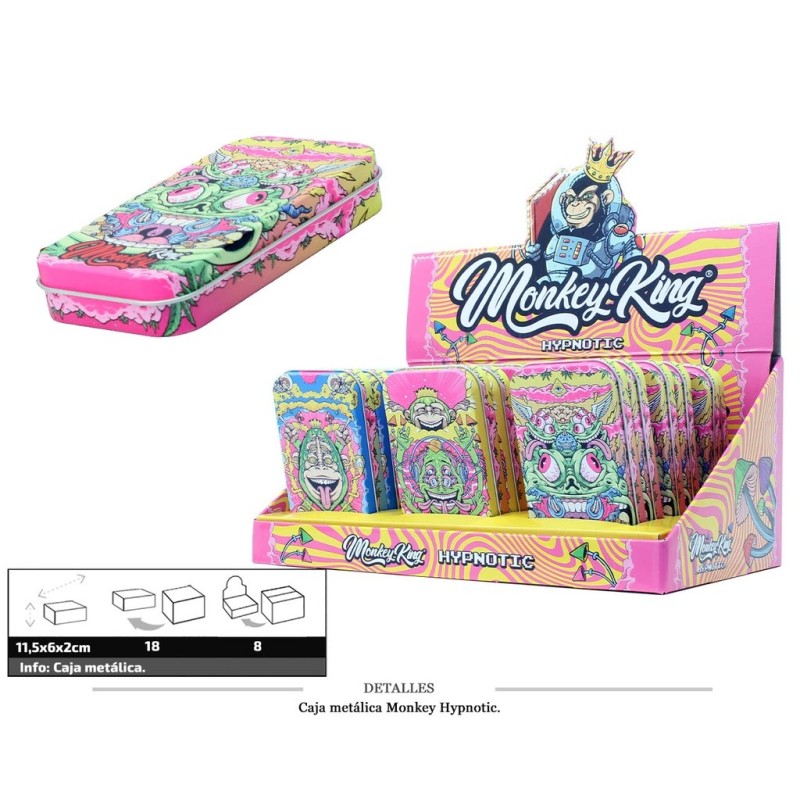 CAJA METALICA MONKEY HYPNOTIC 18 UDS