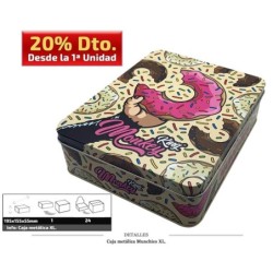 CAJA METALICA MUNCHIES 195X155X55MM 1 UD