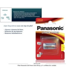PANASONIC CELL LITIO CR123-3V B1/10B