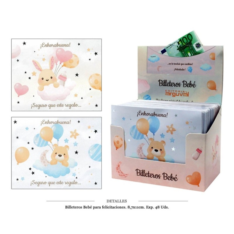 BILLETERO BEBE EXPOSITOR 8,7X11 CM 48 UD