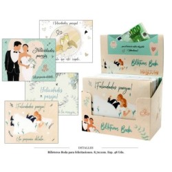 BILLETERO BODA EXPOSITOR 8,7X11 CM 48 UD