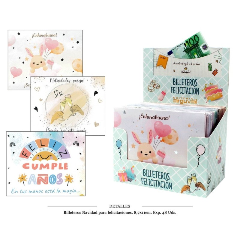 BILLETERO SURTIDOS EXPOSITOR 8,7X11 CM 48 UD