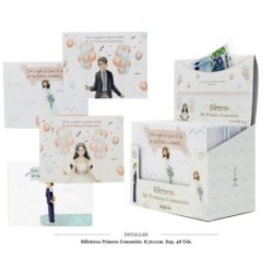 BILLETERO PRIMERA COMUNION EXPOSITOR 8,5X11CM 48 UD